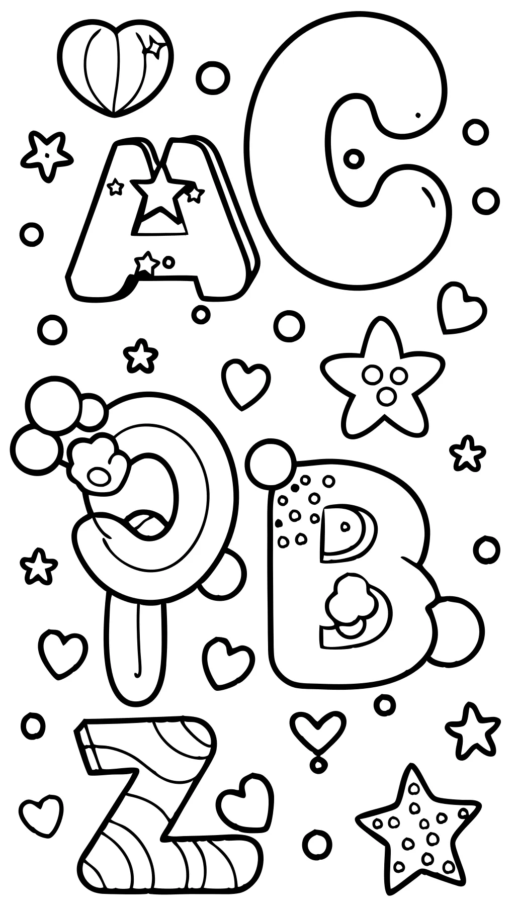 coloring pages of bubble letters